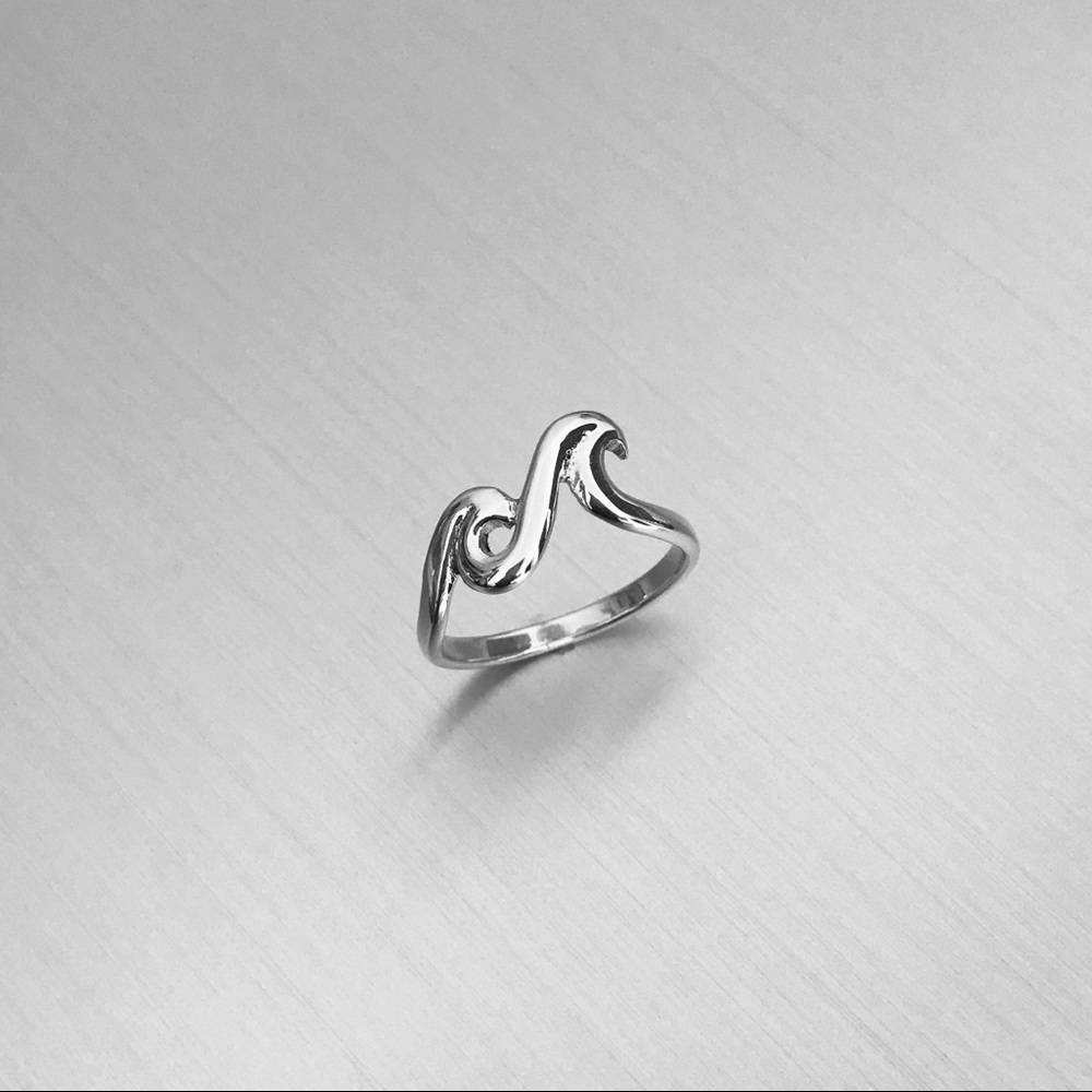 Sterling Silver Two Thick Waves Ring - image 7